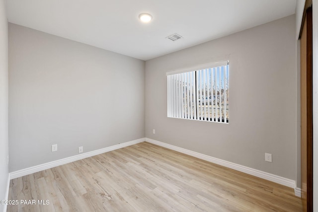 unfurnished bedroom featuring light hardwood / wood-style flooring