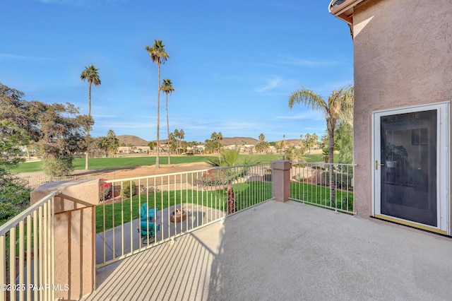 view of patio / terrace featuring a balcony