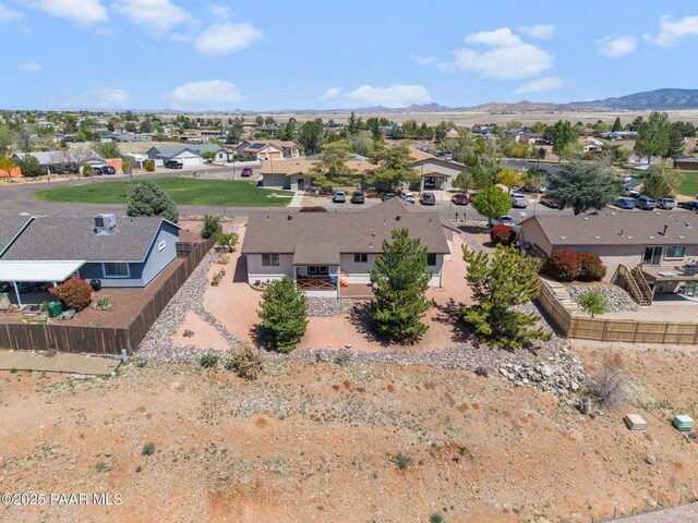 9341 E Manzanita Cir, Prescott Valley, AZ 86314 - birds eye view of property with a residential view and a mountain view