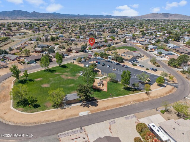 9341 E Manzanita Cir, Prescott Valley, AZ 86314 - birds eye view of property featuring a residential view and a mountain view