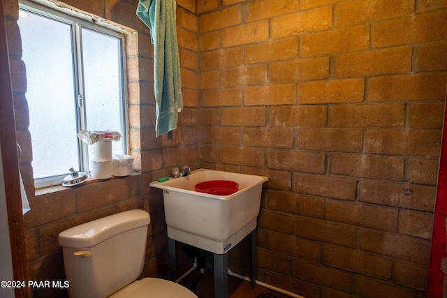 bathroom with a wealth of natural light and toilet