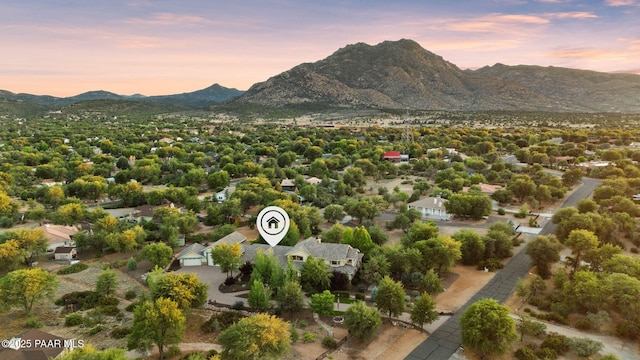2469 W Post Oak Dr, Prescott, AZ 86305 - aerial view at dusk of a mountain view