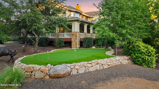 2469 W Post Oak Dr, Prescott, AZ 86305 - view of home's community with a putting green