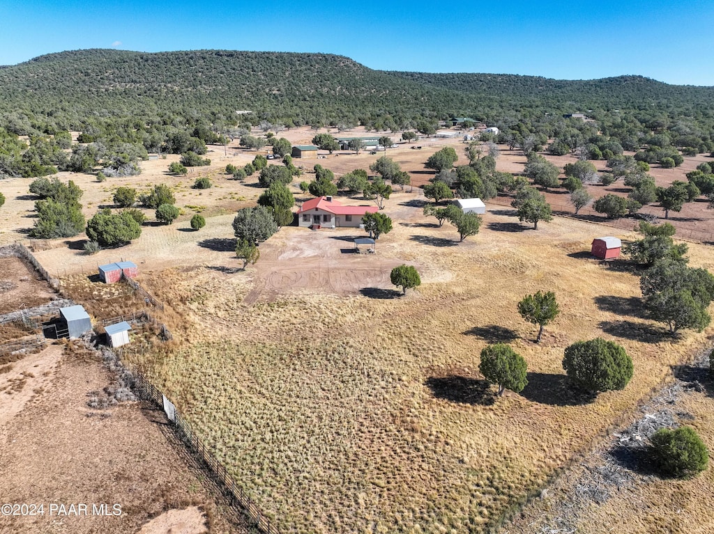 aerial view featuring a mountain view