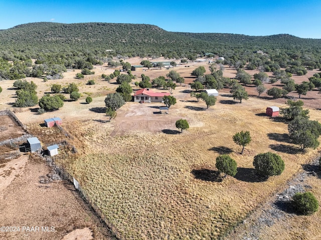 aerial view featuring a mountain view