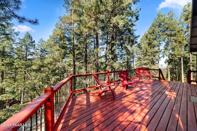 view of wooden terrace