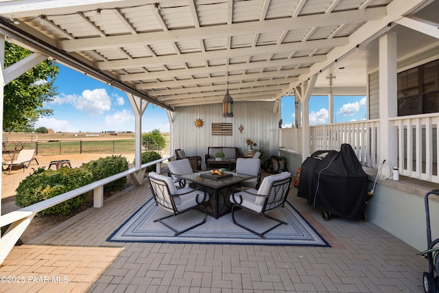 view of patio / terrace with outdoor dining area and area for grilling