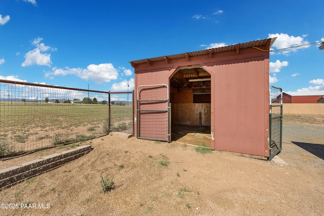 view of outbuilding with an outbuilding and an exterior structure