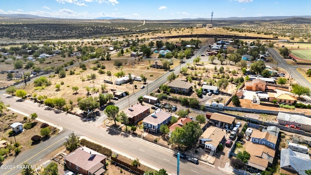 drone / aerial view with a mountain view