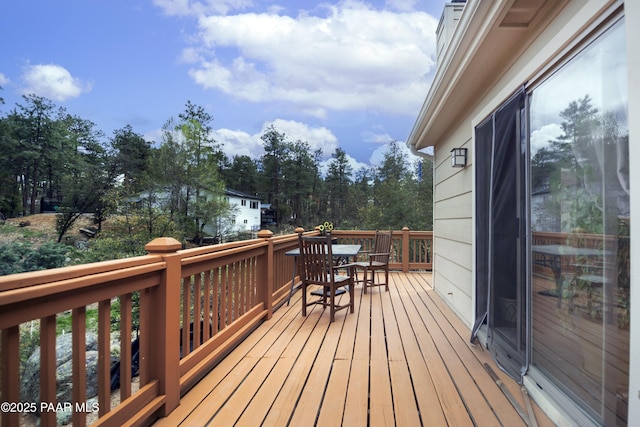 1101 S Milton Ave, Prescott, AZ 86303 - wooden deck with outdoor dining area