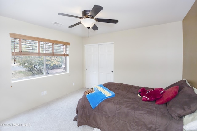 1101 S Milton Ave, Prescott, AZ 86303 - carpeted bedroom with a closet and ceiling fan