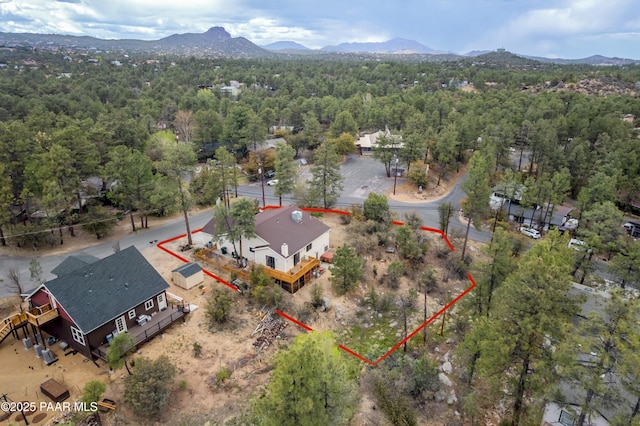 1101 S Milton Ave, Prescott, AZ 86303 - view of subject property with mountains and a heavily wooded area