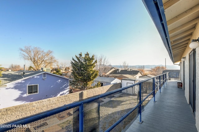 balcony with a residential view