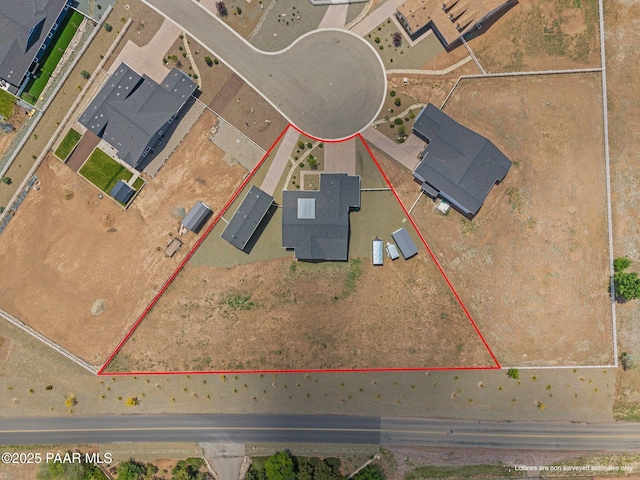 1450 Henry Dr, Chino Valley, AZ 86323 - aerial view of property and surrounding area with property parcel outlined