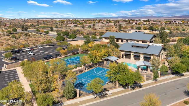 1291 N Wide Open Trl, Prescott Valley, AZ 86314 - aerial view of a mountain backdrop and a pool