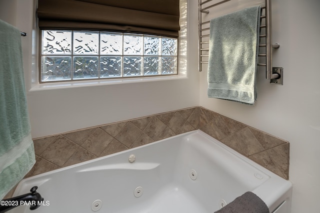 bathroom featuring plenty of natural light and a bath