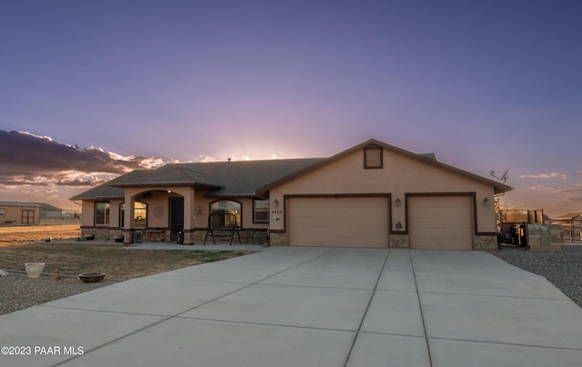 view of front of house featuring a garage