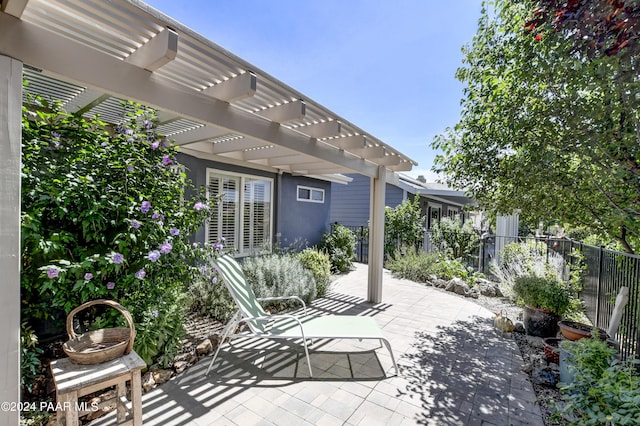 view of patio / terrace with a pergola