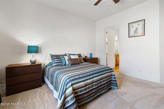 13014 E Vega St, Dewey-Humboldt, AZ 86327 - bedroom featuring carpet flooring, a ceiling fan, and ensuite bath