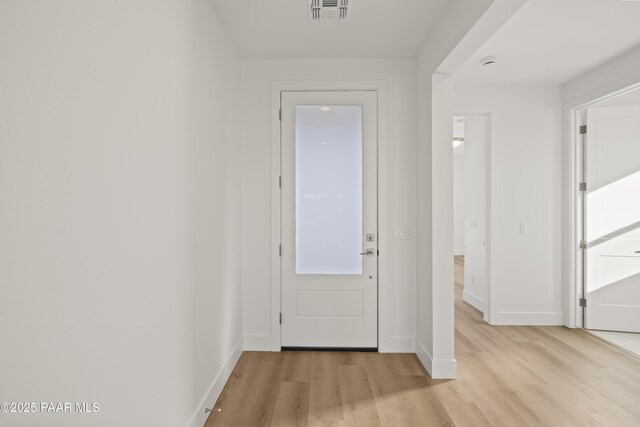 entryway featuring light wood-type flooring