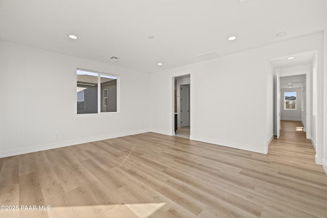 empty room featuring light hardwood / wood-style flooring