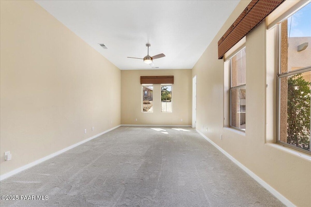 5560 W Halcyone Cir, Prescott, AZ 86305 - carpeted empty room with ceiling fan, visible vents, and baseboards