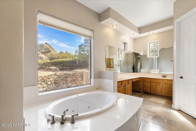 5560 W Halcyone Cir, Prescott, AZ 86305 - bathroom with a whirlpool tub and vanity