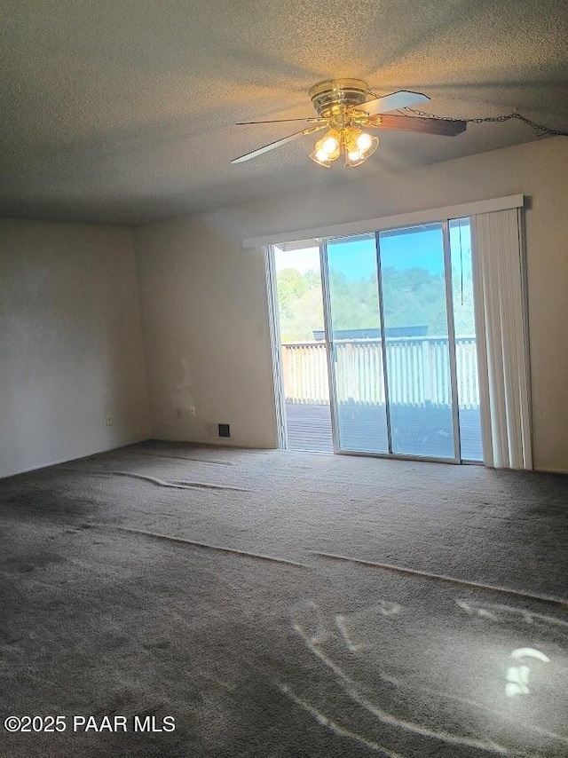550 Eastwood Pl, Prescott, AZ 86303 - carpeted empty room with a ceiling fan and a textured ceiling