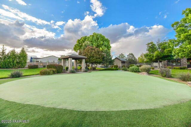 7812 E Rusty Spur Trl, Prescott Valley, AZ 86315 - view of yard featuring a gazebo and a putting green