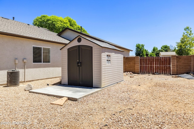 7812 E Rusty Spur Trl, Prescott Valley, AZ 86315 - view of shed with central AC unit