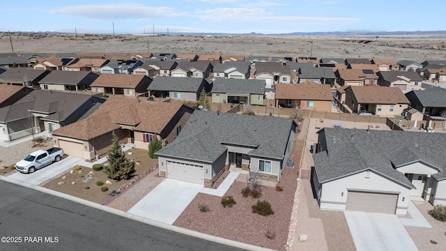 aerial view with a residential view