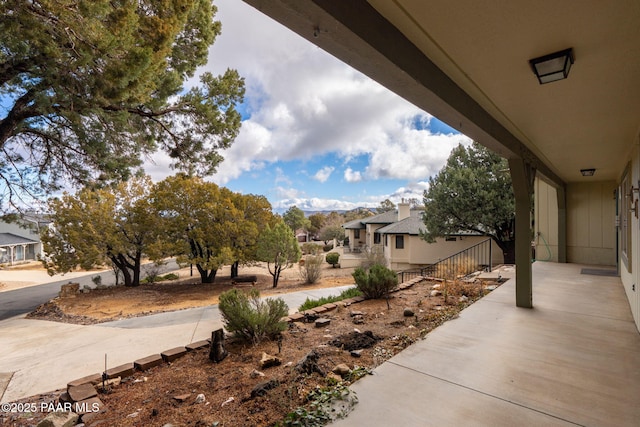 view of yard with a patio area