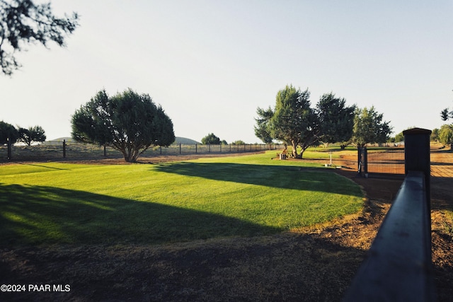 view of yard featuring a rural view