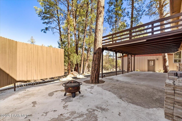 1024 W Copper Basin Rd, Prescott, AZ 86303 - view of patio / terrace featuring a fire pit