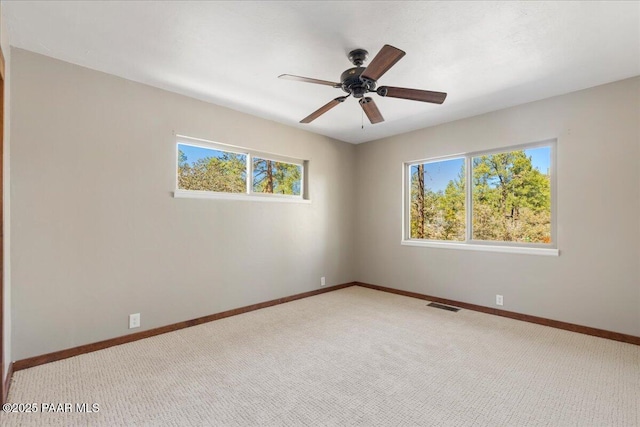1024 W Copper Basin Rd, Prescott, AZ 86303 - unfurnished room featuring plenty of natural light, light colored carpet, and a ceiling fan