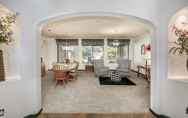 living room featuring carpet flooring