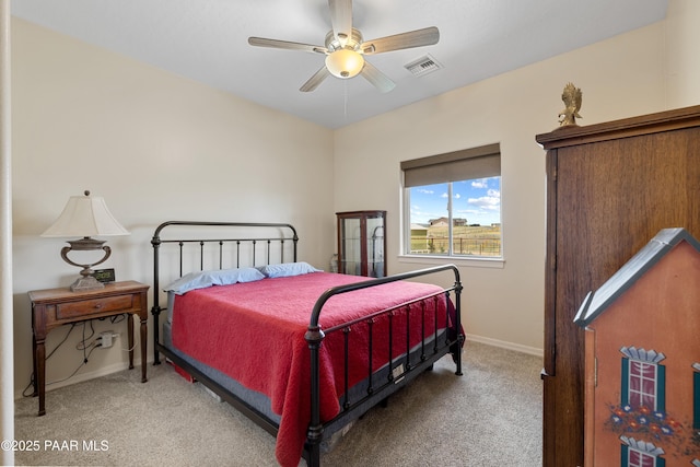 26455 N Bull Snake Rd, Paulden, AZ 86314 - carpeted bedroom featuring baseboards and a ceiling fan