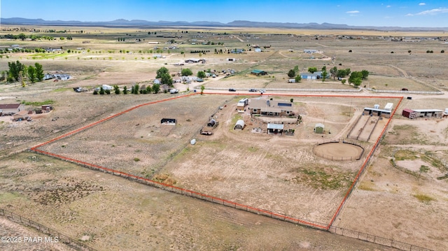 26455 N Bull Snake Rd, Paulden, AZ 86314 - aerial view of sparsely populated area featuring property boundaries highlighted and a mountainous background