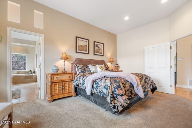 1671 W Catim Way, Prescott, AZ 86305 - bedroom featuring carpet floors, recessed lighting, and ensuite bath