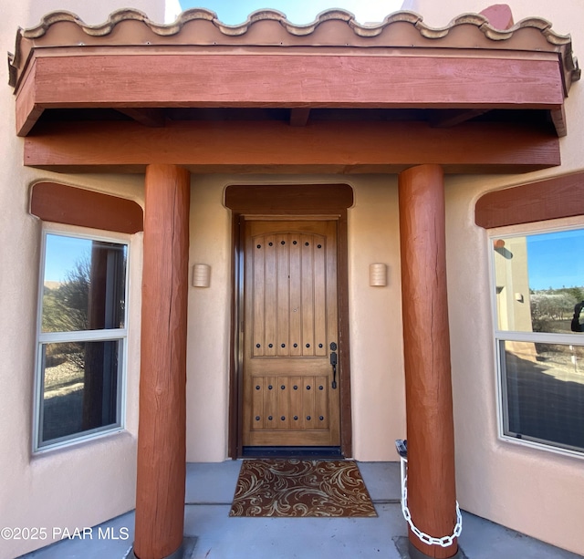 view of doorway to property