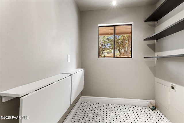 1141 Deerfield Rd, Prescott, AZ 86303 - laundry room featuring hookup for an electric dryer, light flooring, and baseboards