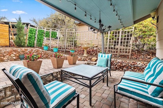 1141 Deerfield Rd, Prescott, AZ 86303 - view of patio / terrace featuring fence