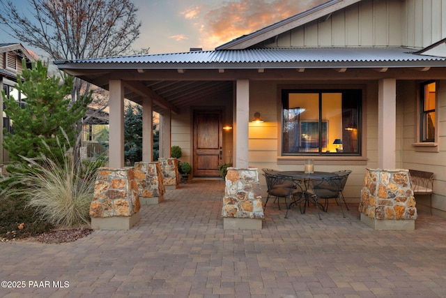 view of patio / terrace with a porch