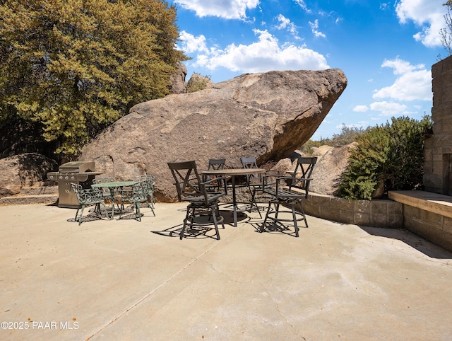 22891 S Lakewood Dr, Yarnell, AZ 85362 - view of patio with outdoor dining area and a grill