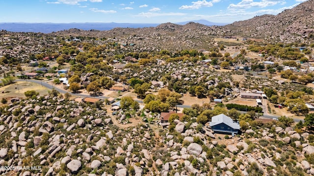 22891 S Lakewood Dr, Yarnell, AZ 85362 - birds eye view of property with a mountain view