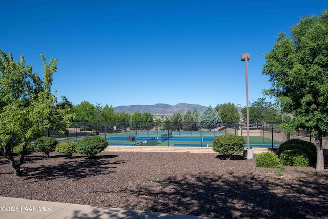 12933 Ponce St, Dewey-Humboldt, AZ 86327 - view of community featuring a tennis court and a mountain view