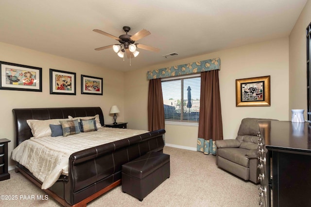12933 Ponce St, Dewey-Humboldt, AZ 86327 - bedroom featuring light colored carpet and a ceiling fan