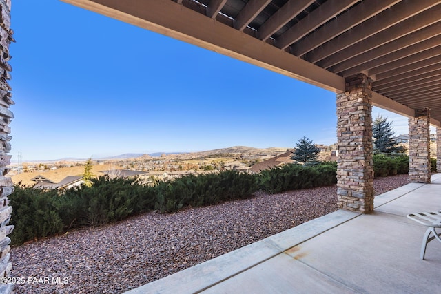 1591 Northridge Dr, Prescott, AZ 86301 - view of patio / terrace with a mountain view