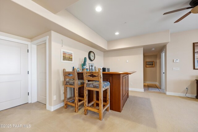 1591 Northridge Dr, Prescott, AZ 86301 - bar featuring ceiling fan and light colored carpet