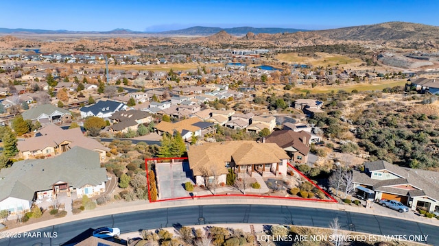 1591 Northridge Dr, Prescott, AZ 86301 - bird's eye view with a mountain view
